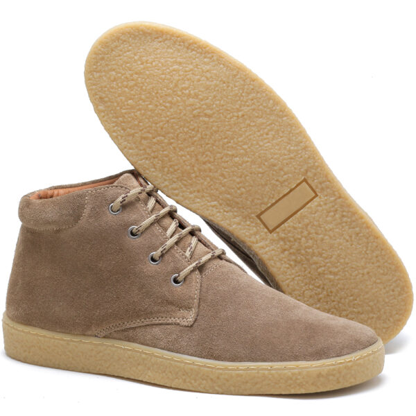 Coturno Botinha Camurça Bege com Palmilha Gel 2019 - Imagem 2