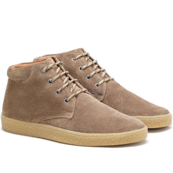 Coturno Botinha Camurça Bege com Palmilha Gel 2019 - Imagem 1