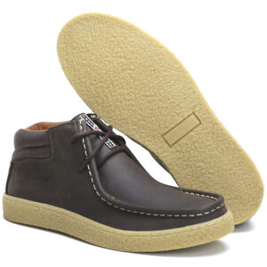 Sapato Coturno Masculino Casual de Couro com Palmilha Gel - Imagem 3