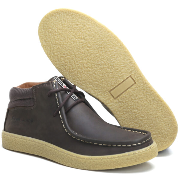 Sapato Coturno Masculino Casual de Couro com Palmilha Gel - Imagem 3