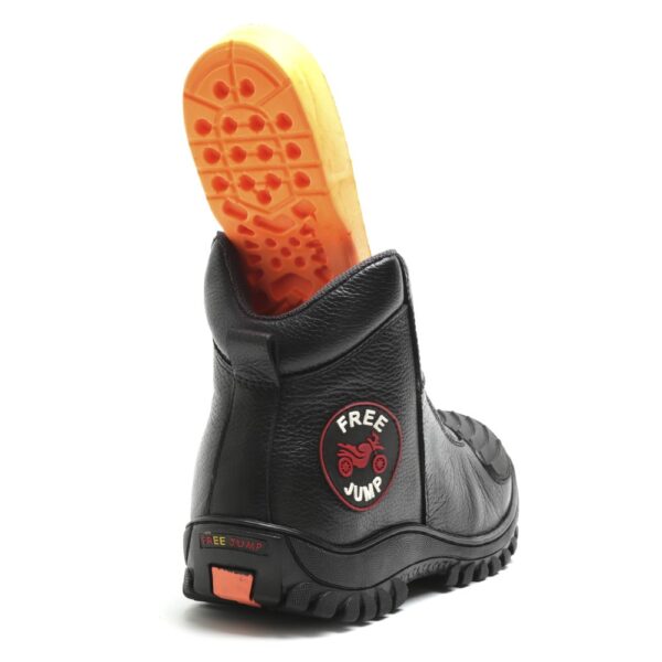 Bota Motoqueiro Couro Palmilha Gel - Imagem 3