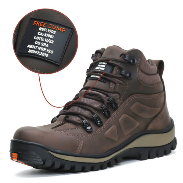 Bota Coturno com C.A EPI de Couro com Palmilha de Gel 1901