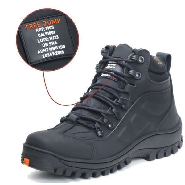 Bota Coturno com C.A EPI de Couro com Palmilha de Gel 1901
