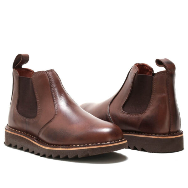 Bota Chelsea Masculina Couro Solado E.V.A com Elástico Lateral