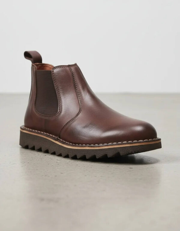 Bota Chelsea Masculina Couro Solado E.V.A com Elástico Lateral