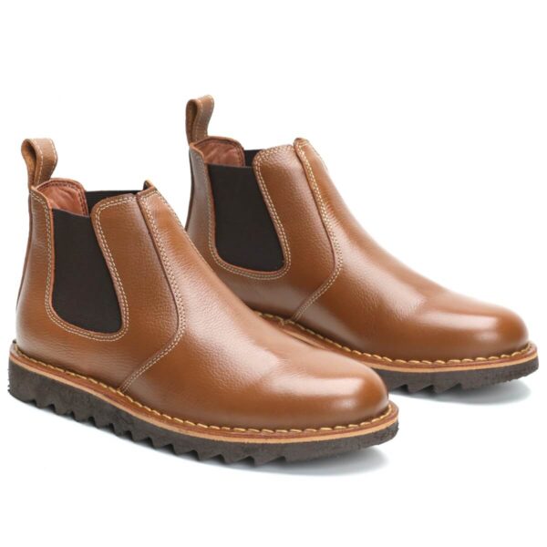 Bota Chelsea Masculina Couro Solado E.V.A com Elástico Lateral