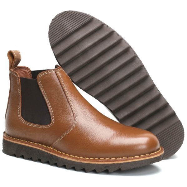 Bota Chelsea Masculina Couro Solado E.V.A com Elástico Lateral