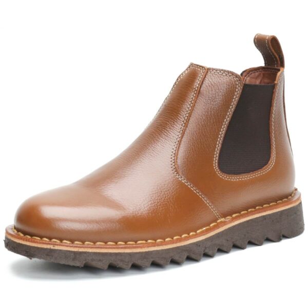 Bota Chelsea Masculina Couro Solado E.V.A com Elástico Lateral