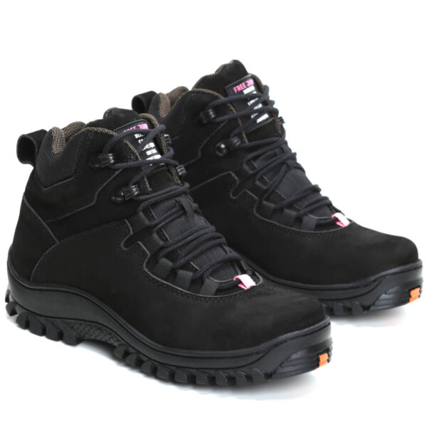 Bota de EPI com C.A de Couro com Palmilha Gel Nobuck Feminina Rosa 1903