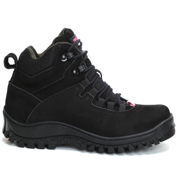 Bota de EPI com C.A de Couro com Palmilha Gel Nobuck Feminina Rosa 1903