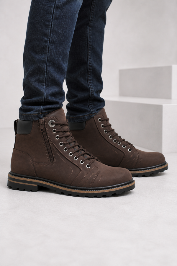 Coturno Casual Adventure Couro com Palmilha Gel 1911