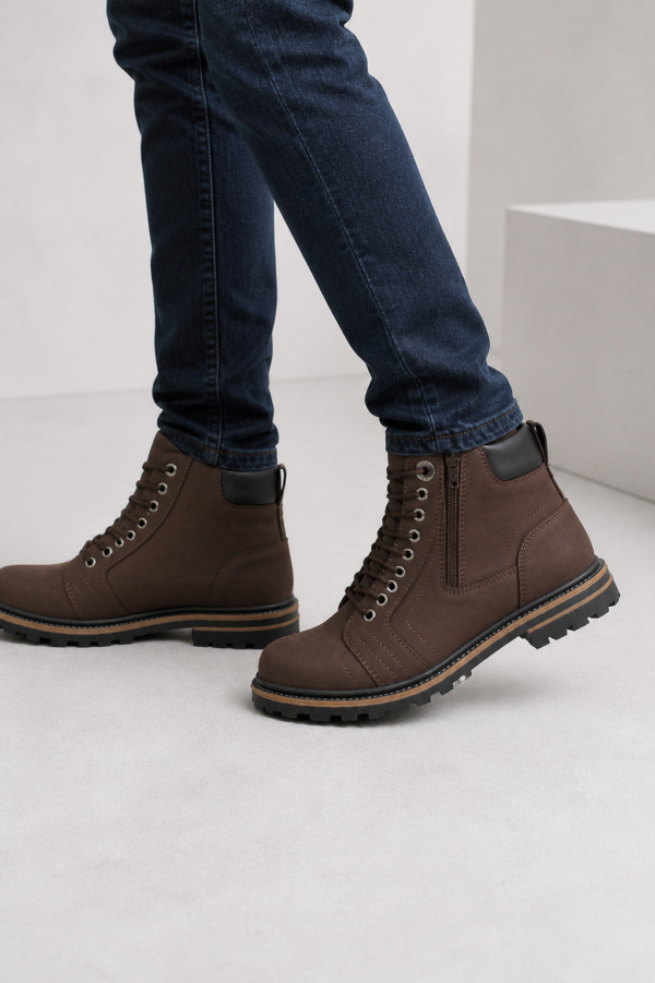 Coturno Casual Adventure Couro com Palmilha Gel 1911