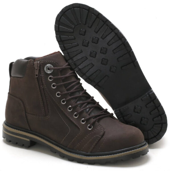 Coturno Casual Adventure Couro com Palmilha Gel 1911